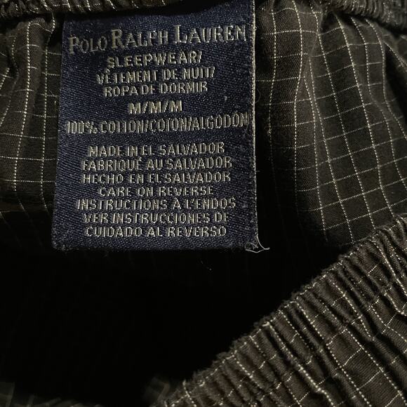 Polo Ralph Lauren Pants Sleepwear Windowpane Plaid Lounge Drawstring Medium - Picture 3 of 7